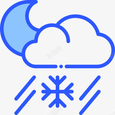 下雪天气241蓝色图标图标