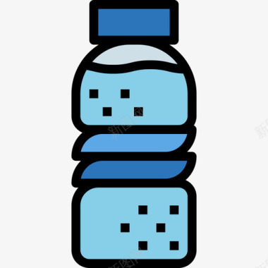 水瓶健身健身3线条色图标图标
