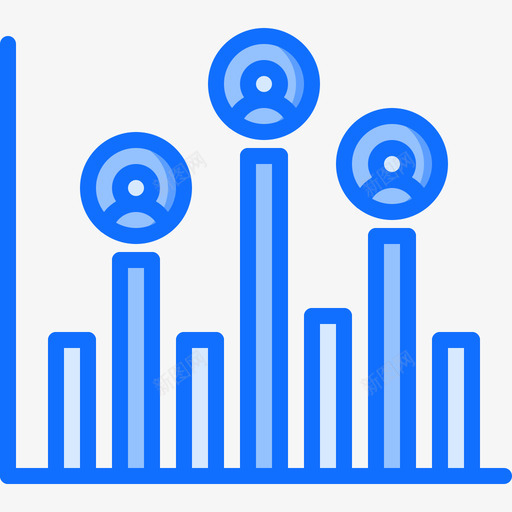 条形图营销109蓝色图标svg_新图网 https://ixintu.com 条形图 营销 蓝色