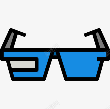 谷歌眼镜智能设备2线性颜色图标图标
