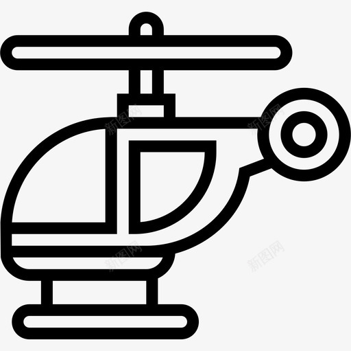 直升机玩具童年3线性图标svg_新图网 https://ixintu.com 玩具 直升机 童年 线性