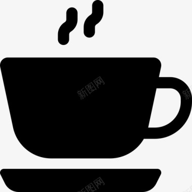 咖啡杯早上24小时加满图标图标