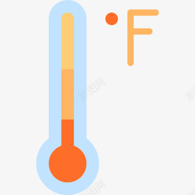 温度计天气238扁平图标图标
