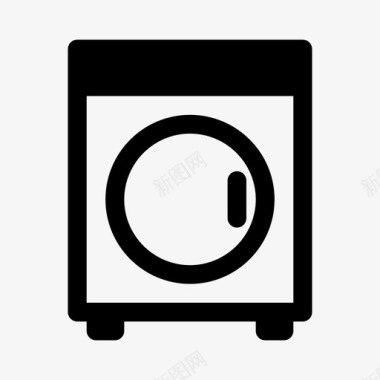 洗衣机清洁工洗衣房图标图标