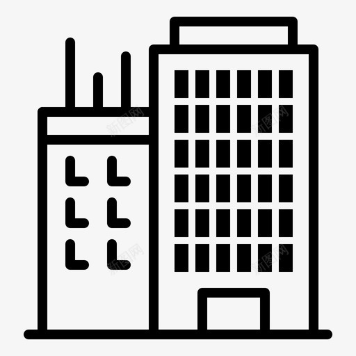 建筑商业办公图标svg_新图网 https://ixintu.com 办公 商业 城市 建筑 真实