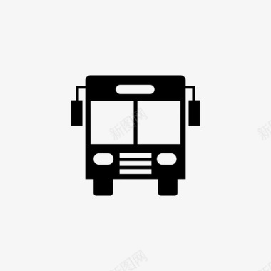 公共汽车校车旅游车图标图标