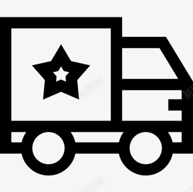 卡车儿童玩具7线性图标图标