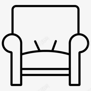 沙发椅靠垫椅家具图标图标