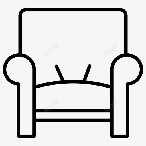 沙发椅靠垫椅家具图标svg_新图网 https://ixintu.com 家具 沙发椅 靠垫椅