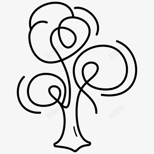 漩涡树抽象果树图标svg_新图网 https://ixintu.com 抽象 果树 漩涡