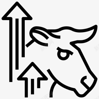 牛市商业金融投资图标图标