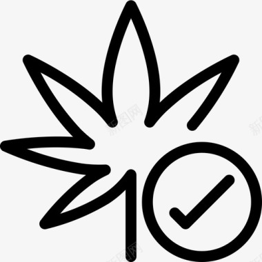大麻叶大麻医药图标图标