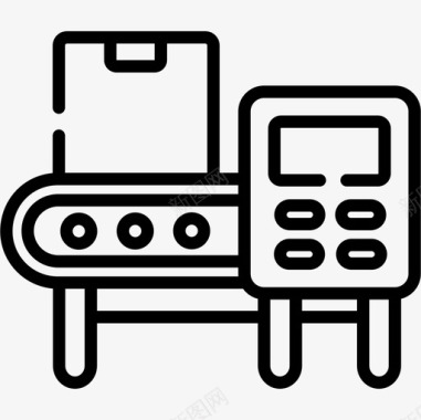 工厂机器工厂32线性图标图标