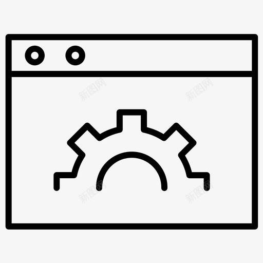 网站internet设置图标svg_新图网 https://ixintu.com internet 在线营销粗体线条set98 网站 设置