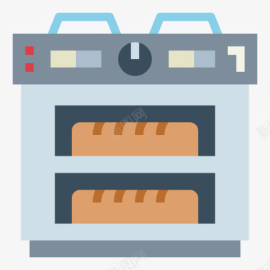烤箱烹饪87扁平图标图标