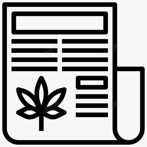 大麻新闻大麻医疗保健图标svg_新图网 https://ixintu.com naws 医疗保健 大麻 报纸 提纲 新闻