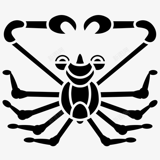 螃蟹甲壳类动物巨人图标svg_新图网 https://ixintu.com aquatic2 动物 字形 巨人 海洋 甲壳类 蜘蛛 螃蟹