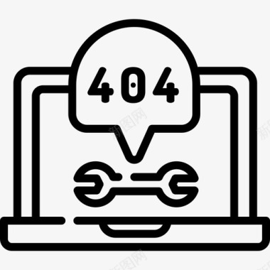 404错误支持48线性图标图标