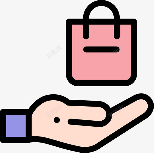 购物袋网上购物58线性颜色图标svg_新图网 https://ixintu.com 线性 网上购物 购物袋 颜色