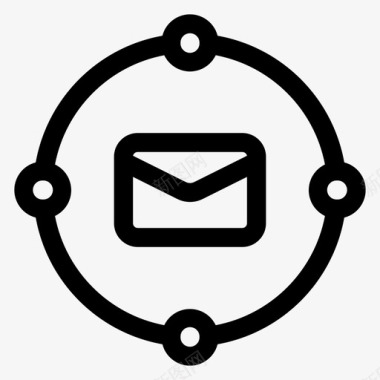 电子邮件服务系统消息传递图标图标