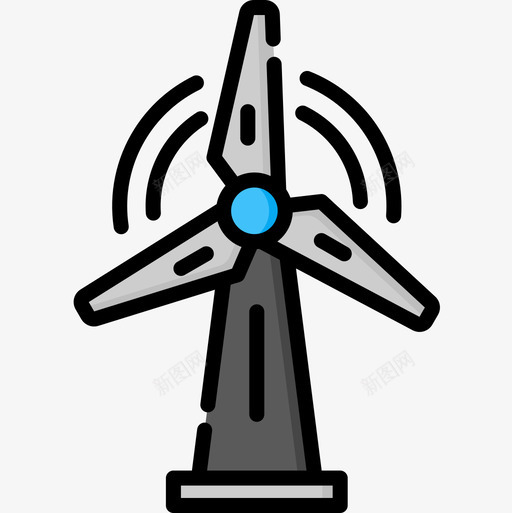 风力涡轮机可再生能源2线性颜色图标svg_新图网 https://ixintu.com 再生 可再 涡轮机 线性 能源 颜色 风力