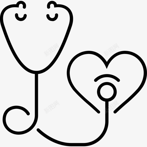 听诊器医生心脏图标svg_新图网 https://ixintu.com 医生 医院 听诊器 心脏 试管婴儿