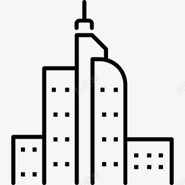 城市建筑多哈图标图标