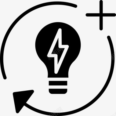 灯泡能量49字形图标图标