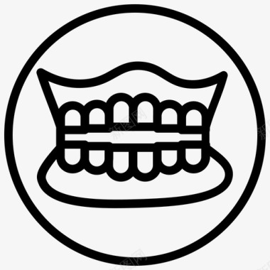 义齿牙齿口腔图标图标