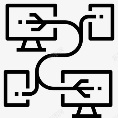计算机通信连接图标图标