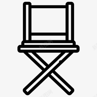 椅子导演椅子家具图标图标