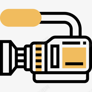 摄像机记者5黄影图标图标