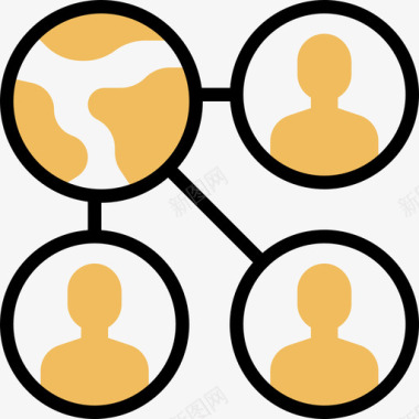 社交网络网络分享8黄影图标图标