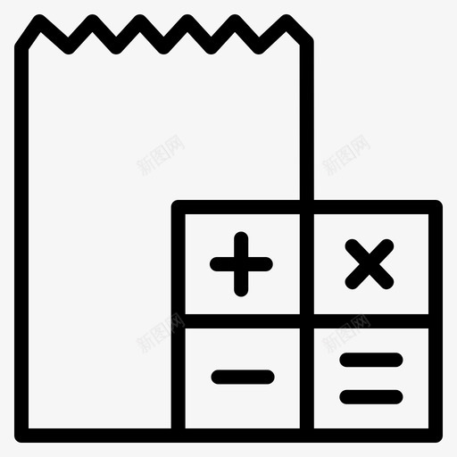 帐单预算发票图标svg_新图网 https://ixintu.com 1行 付款 发票 帐单 收据 购物 预算