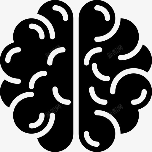 脑人体器官4字形图标svg_新图网 https://ixintu.com 人体 器官 字形