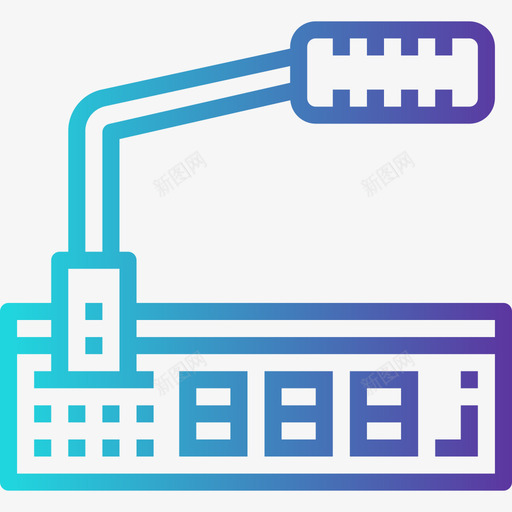 麦克风会议12渐变图标svg_新图网 https://ixintu.com 会议 渐变 麦克风