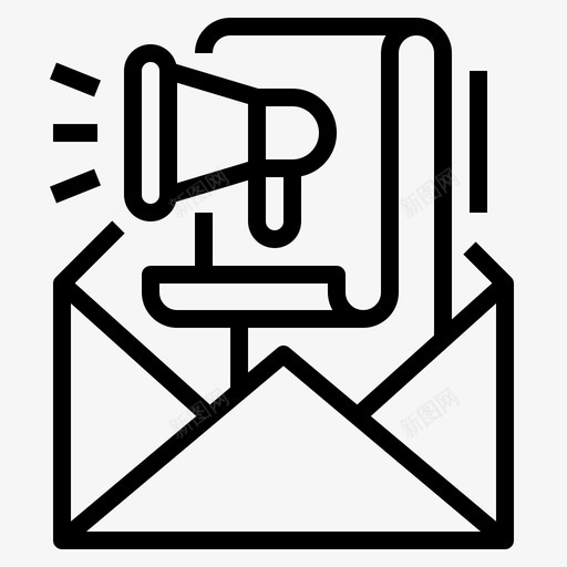 电子邮件广告信件图标svg_新图网 https://ixintu.com 促销 信件 广告 搜索引擎优化 消息 电子邮件 营销