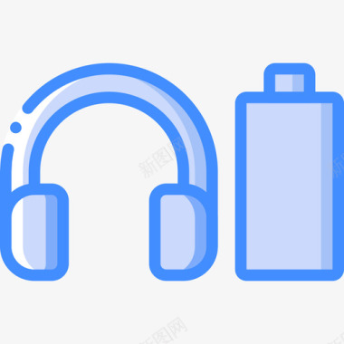 耳机移动接口4蓝色图标图标
