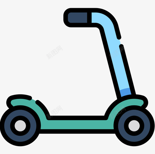 滑板车儿童玩具12线性颜色图标svg_新图网 https://ixintu.com 儿童玩具 滑板车 线性 颜色