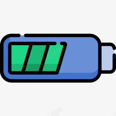 电池硬件23线性颜色图标图标