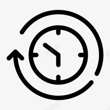 开放时间时钟时间图标图标