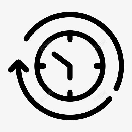 开放时间时钟时间图标svg_新图网 https://ixintu.com 媒体 差距 开放 时钟 时间 电子商务