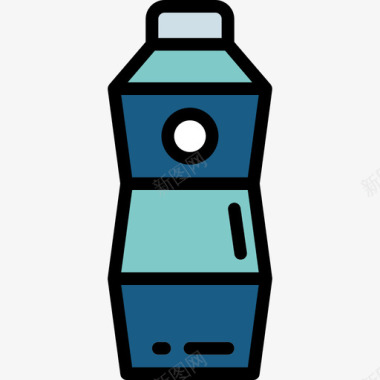 水瓶运动67线性颜色图标图标