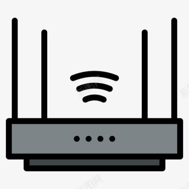 路由器家用电器21线颜色图标图标