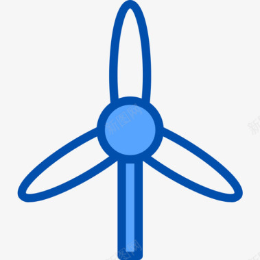 风能能源生态4蓝色图标图标