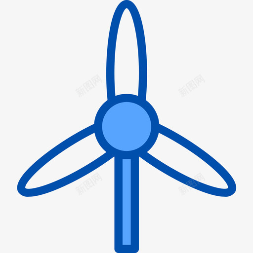 风能能源生态4蓝色图标svg_新图网 https://ixintu.com 生态 能源 蓝色 风能