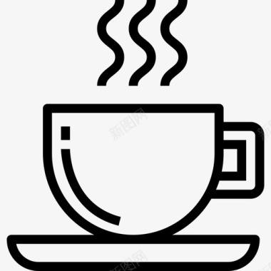 咖啡杯蜜月3直线型图标图标