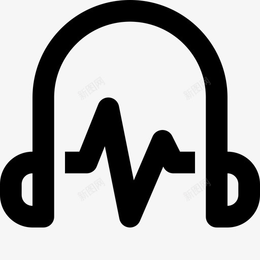 耳机声音和音乐1线性图标svg_新图网 https://ixintu.com 声音 线性 耳机 音乐