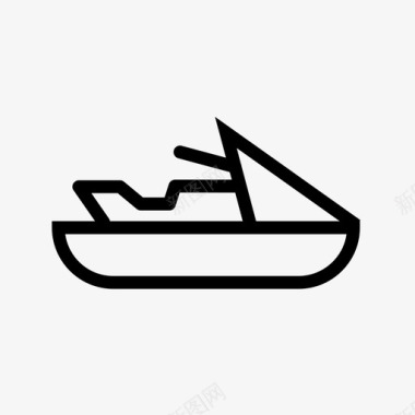 摩托艇运输船艇图标图标