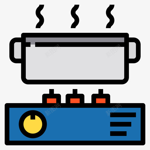 炉灶厨房88线性颜色图标svg_新图网 https://ixintu.com 厨房 炉灶 线性 颜色